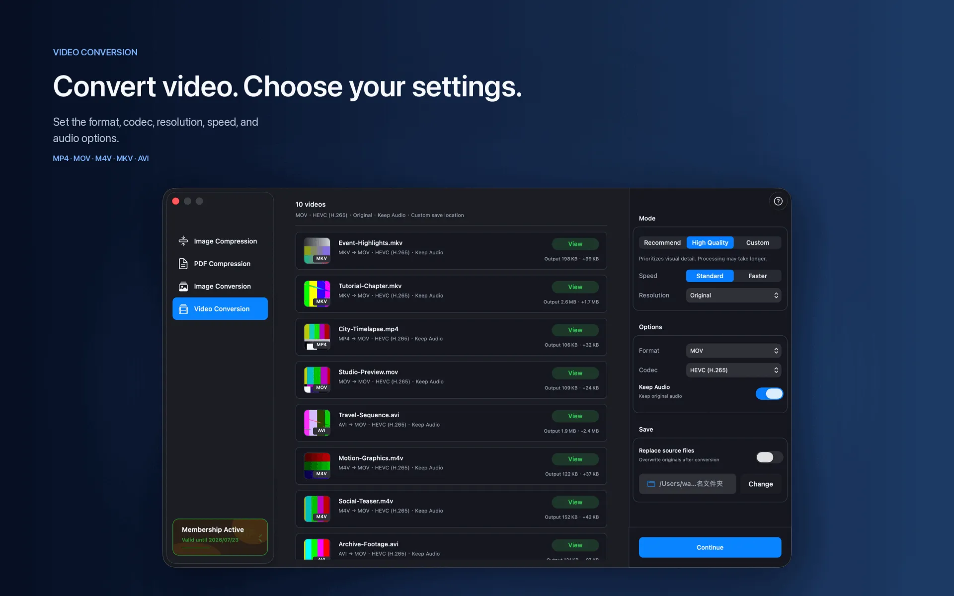 XCompressor video conversion interface